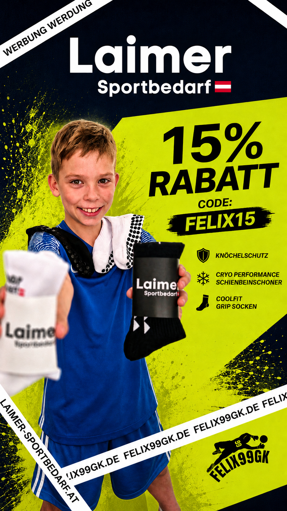 Laimer Sportbedarf Rabattaktion mit FELIX15